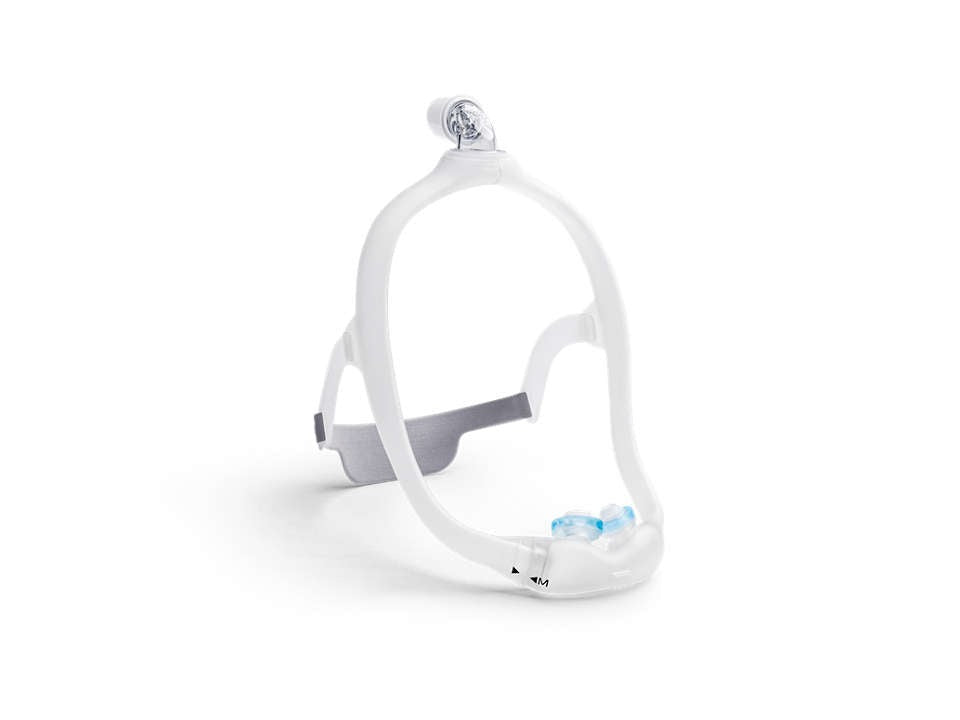 DreamWear Gelkissen-Nasenmaske mit Ausatemventil, Kopfband und 4 Maskenkissen