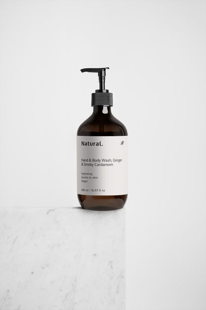 Natural. Hand & Body Wash, Ginger & Smoky Cardamom